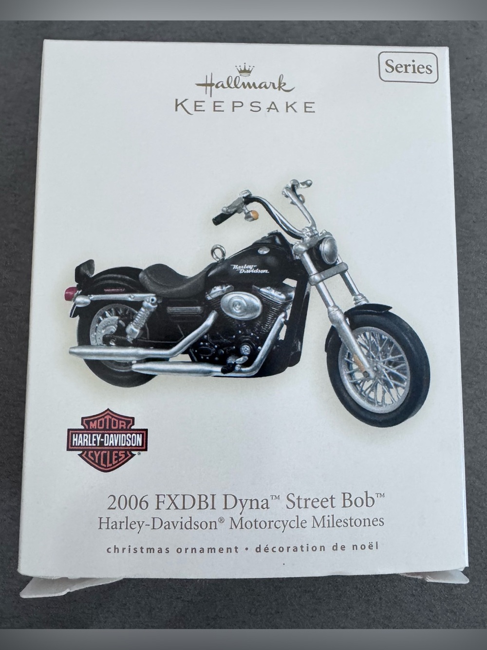 Hallmark Black & Silver Harley-Davidson Motorcycle Ornament